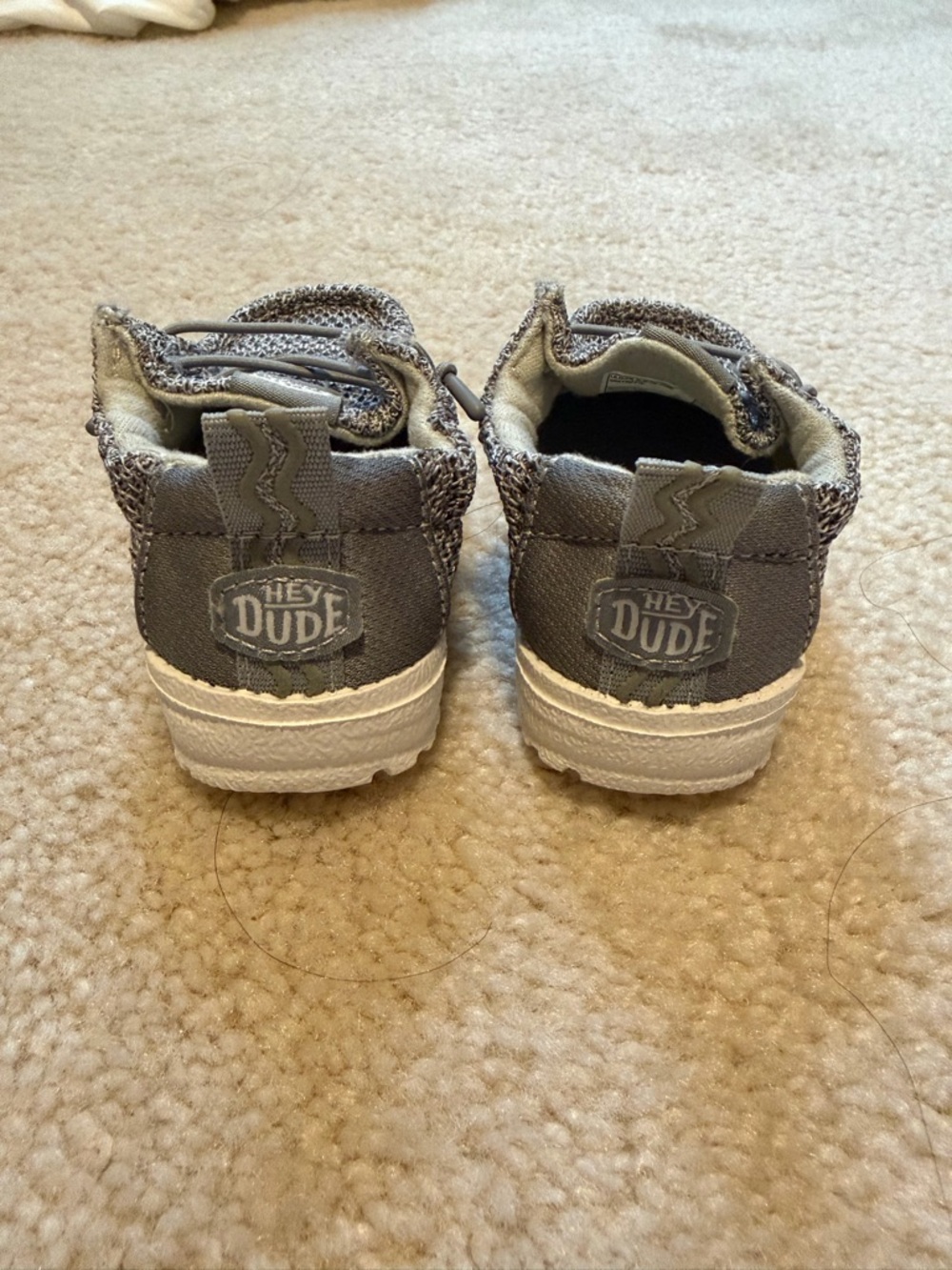 Hey Dude Kids Grey Knit Slip-On Sneakers - Picture 3 of 5
